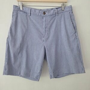 Polo Ralph Lauren Shorts Blue Seersucker Stripe Stretch Classic Fit Mens 33